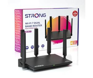 Strong BE3600 Dual-Band Router Wi-Fi 7, MLO, Puertos 2,5G WAN & Gigabit LAN | hasta 3,6 Gbps, Router Wi-Fi De Internet, 5 Antenas Externas, Gestión App, Control Parental, WPA3, TWT, IPv6
