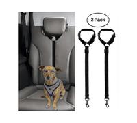 Strong Dog Lead with Comfortable Padded Handle for Dogs, 2pcs, Black