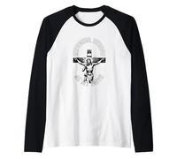 Strong Espresso and Faith, Popular café Iglesia con Texto en alemán Camiseta Manga Raglan