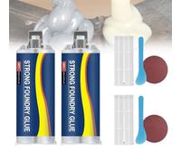 Strong Foundry Glue,Enhanced Metal Repair Adhesive, High Temperature Resistant Casting Glue, Heavy Duty Magic Welding Gel for Cracks, Defects, and Surface Repairs (2)