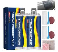 Strong Foundry Glue For Metal,High Temp & Waterproof Adhesive Metal Glue,All-Purpose Casting Repair Kit (2pc-2, H2208)