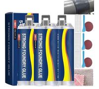 Strong Foundry Glue For Metal,High Temp & Waterproof Adhesive Metal Glue,All-Purpose Casting Repair Kit (3pc-3, E1109)