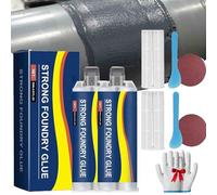 Strong Foundry Glue for Metal,Metal Repair Glues Heavy Duty,Professional Grade Adhesive,Plastic and Steel Crack Repair,DIY Crafts, Cold & Heat Resistant, Quick Fix,Easy to Use (2Pcs-B, SIZE)