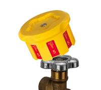 Strong Hand Tools EZ-View Gas Cylinder Valve Indicator, Fits 5 Star Hand Wheel, Gas Saving, Easy Twist, (Red/ON) (Yellow/Off), GVC300, Strong Hand Tools