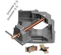 Strong Hand Tools, Hierro fundido resistente, abrazadera de ángulo recto de 90 grados, abrazadera de esquina, mandíbula oscilante ajustable, tornillo de acción rápida, separadores de hierro angular,