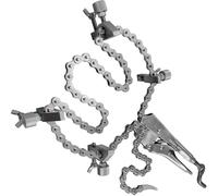 Strong Hand Tools The Python PCA2048 Alicates de cadena para alineación de tuberías, con contactos ajustables de acero inoxidable, cadena reemplazable niquelada de 122 cm, diámetro máximo de 35,6 cm