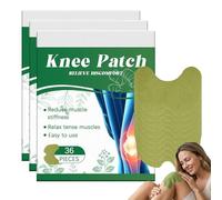 Strong Herbal Knee Patches - Warming Patches with Wormwood & Ginger for Joint & Muscle Support, Soothes Discomfort, Tension & Stiffness, 36 Count (3PCS)