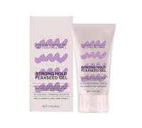 Strong Hold Flaxseed Gel,Gel de pelo Strong,Gel Extrafuerte para Rizos Definidos,Gel Fijador Con Semilla De Lino Para Cabello Rizado - Sin Descamación