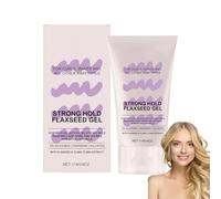 Strong Hold Flaxseed Gel, Gel de rascador extra fuerte para rizos definidos, Gel Fijador Con Semilla De Lino Para Cabello Rizado - Sin Descamación, Hidratante Y Control Del Frizz