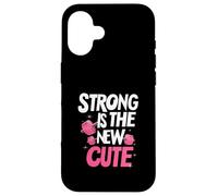 Strong is The New Cute, Women’s Fitness & Gym Motivation Carcasa para iPhone 16