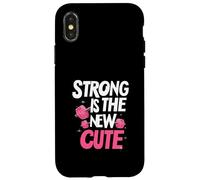 Strong is The New Cute, Women’s Fitness & Gym Motivation Carcasa para iPhone X/XS