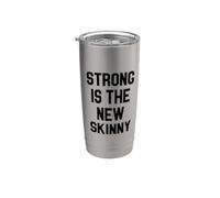 Strong Is The New Skinny Gym Workout Vaso térmico de acero inoxidable de doble pared