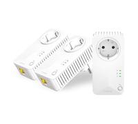 Strong Adaptador PLC Powerline 600 Kit triple 600 Mbps 1 puerto Ethernet enchufe filtrado Blanco