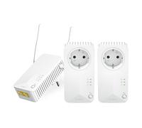 STRONG - Kit Powerline - Triple Toma PLC - PLC 600 Mbps + PLC WiFi 300 Mbps - Compatible Box/Router - 1 Puerto Ethernet + Enchufe Filtrado - Instalación Plug & Play - Alta Velocidad - Blanco