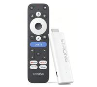STRONG Leap-Nova-X - TV Stick 4K UHD, Android 14, 2 GB RAM + 32 GB Memoria, HDR10+, Dolby Vision, Dolby Audio, Wi-Fi 6, Google Assistant, HDMI 2.1, Streaming de Más de 5000 Apps - Blanco