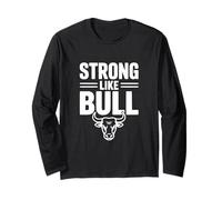 Strong Like Bull Gimnasio Motivacional Fitness Humor Manga Larga