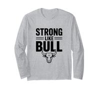 Strong Like Bull Gimnasio Motivacional Fitness Humor Manga Larga