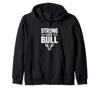 Strong Like Bull Gimnasio Motivacional Fitness Humor Sudadera con Capucha