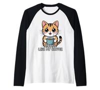 Strong Like My Coffee Camiseta Manga Raglan