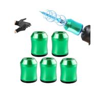 Strong Magnetic Screw Ring 1/4, Screwdriver Head Magnetic Ring Set, Magnetics Screw Holder for Drill, for DIY, Drill Tools, Household Repairs Mechanics, Carpenters(Green*5pcs)