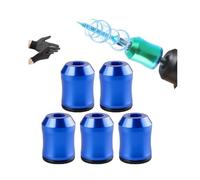 Strong Magnetic Screw Ring 1/4, Screwdriver Head Magnetic Ring Set, Magnetics Screw Holder for Drill, for DIY, Drill Tools, Household Repairs Mechanics, Carpenters(Blue*5pcs)