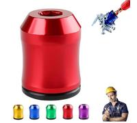 Strong Magnetic Screw Ring, 3-in-1 Screwdriver Head Magnetic Ring Head, Powerful 1/4 Inch Universal Tool Fits Most Hex Screwdrivers and Power Bits, Save Time and Boost Precision (RED)