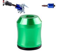 Strong Magnetic Screw Ring, Aluminum Alloy Magnetic For Ring Magnetizer, Powerful 1/4 Inch (6.35mm) Universal Tool for Hex & Power Bits, Screwdriver Head Magnetic Ring (Green)