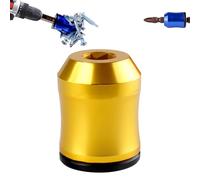 Strong Magnetic Screw Ring, Aluminum Alloy Magnetic For Ring Magnetizer, Powerful 1/4 Inch (6.35mm) Universal Tool for Hex & Power Bits, Screwdriver Head Magnetic Ring (Yellow)