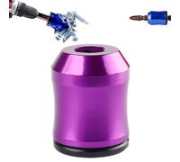 Strong Magnetic Screw Ring, Aluminum Alloy Magnetic For Ring Magnetizer, Powerful 1/4 Inch (6.35mm) Universal Tool for Hex & Power Bits, Screwdriver Head Magnetic Ring (Purple)