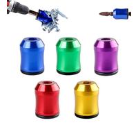 Strong Magnetic Screw Ring, Aluminum Alloy Magnetic For Ring Magnetizer, Powerful 1/4 Inch (6.35mm) Universal Tool for Hex & Power Bits, Screwdriver Head Magnetic Ring (5 Pcs)