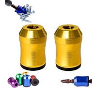 Strong Magnetic Screw Ring - Never Drop Another Screw Again, ¼ Inch/ 6.35 mm Bit Magnetizer Ring - Removable Magnetic Screwdriver Drill Bit Holder for Hex Screwdriver And Power Bits (2PCS-Yellow)