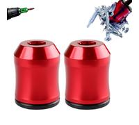 Strong Magnetic Screw Ring, Screwdriver Head Magnetic 6.35 mm Universal Ring Screw Holder, with Anti-Slip Design Removable Coil, For Drill Tools Household Workshop Repairs (Red 2Pcs)