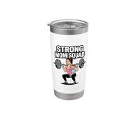 Strong Mom Squad Fitness Humor Cita Divertido Mamá Y Yo Vaso térmico de acero inoxidable de doble pared