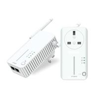 STRONG POWERLWF600DUOUK AV600 WI-FI Powerline Kit de adaptador de línea eléctrica, amplificador Wi-Fi, hotspot/extensor, Plug and Play, versión Plug and Play, Reino Unido