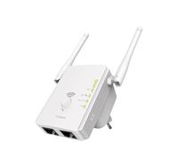 STRONG - WiFi Amplificador - Repetidor WiFi 300 Mbps - Compatible con Box/Router - 1 Puerto Ethernet LAN + 1 Puerto Ethernet WAN/LAN - Doble Banda 2,4 GHz + 5 GHz - 2 Antenas Externas - Blanco