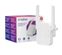 Strong Repetidor WiFi, Amplificador WiFi 300Mbps, Puerto Ethernet 100Mbps, Punto de Acceso y Extensor, Indicador de Señal LED, Compatible con Todos los Routers WiFi, Configuración Fácil Mediante WPS
