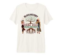 Strong Roots Juneteenth Black History Melanina Magic Women Camiseta Premium