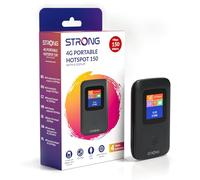 STRONG Router WiFi 4G Portátil con SIM, Router 4G LTE CAT4 150 Mbps | Pantalla a Color, Hotspot WiFi para Viajes y Trabajo Móvil, Comparte 4G con 10 Dispositivos, Batería 2100 mAh & USB-C