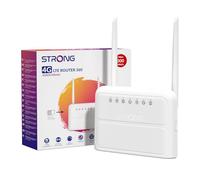 STRONG Router WiFi N300 Mbps 4G con SIM, Red 4G Cat4 LTE, Antenas Externas Fijas, Puertos WAN/LAN 100 Mbps, Router con Tarjeta SIM, Plug and Play, Red Segura (4GROUTER360)
