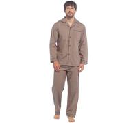 Strong Souls - Pijama tradicional de 2 piezas para hombre, moca, XXL