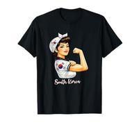 Strong South Korean Girl Woman Girlfriend South Korea Flag Camiseta