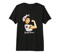 Strong South Korean Girl Woman Girlfriend South Korea Flag Camiseta Premium