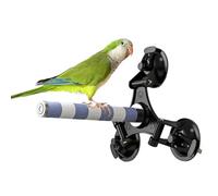 Strong Suction Cup Bird Perch - ABS Ceramic 260g | Stable Parrot Stand Training Toy | Movable Perch For Lovebirds Budgies Medium Parrots Parakeets Cockatiels Indoor Cage Play and Exercise
