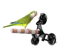 Strong Suction Cup Bird Perch - ABS Ceramic 260g | Stable Parrot Stand Training Toy | Movable Perch For Lovebirds Budgies Medium Parrots Parakeets Cockatiels Indoor Cage Play and Exercise