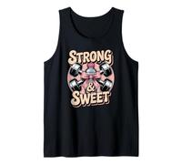 Strong & Sweet Gym Girl Fitness Entrenamiento Motivación Camiseta sin Mangas