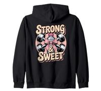 Strong & Sweet Gym Girl Fitness Entrenamiento Motivación Sudadera con Capucha