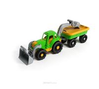 STRONG TEAM TRACTOR DUPLO CON CUBIERNO MÓVIL Y REMOLQUE 58 CM
