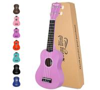 Strong Wind Ukelele soprano 21 pulgadas principiante Uke Hawaii niños guitarra con bolsa de concierto para niños principiantes estudiantes (púrpura)