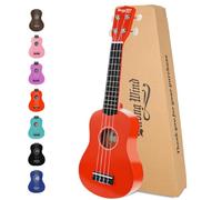 Strong Wind Ukelele soprano de 21 pulgadas para principiantes, Uke Hawaii, guitarra infantil con funda para niños, principiantes, estudiantes (naranja)