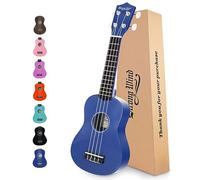 Strong Wind Ukelele soprano de 21 pulgadas, ukeleles de tilo para principiantes, cuatro cuerdas, guitarra hawaiana, ukelele para adultos y adolescentes, color azul